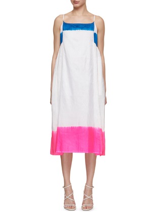 Main View - Click To Enlarge - INJIRI - Dyed Cotton Silk Slip Dress