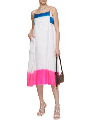 Figure View - Click To Enlarge - INJIRI - Dyed Cotton Silk Slip Dress