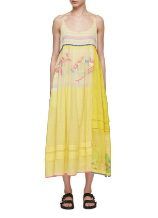 Main View - Click To Enlarge - INJIRI - Embroidered Cotton Slip Dress