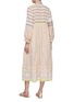 Back View - Click To Enlarge - INJIRI - Ruffle Trim Striped Cotton Dress