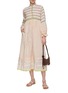 Figure View - Click To Enlarge - INJIRI - Ruffle Trim Striped Cotton Dress