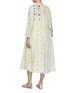 Back View - Click To Enlarge - INJIRI - Square Box Pattern Silk Dress