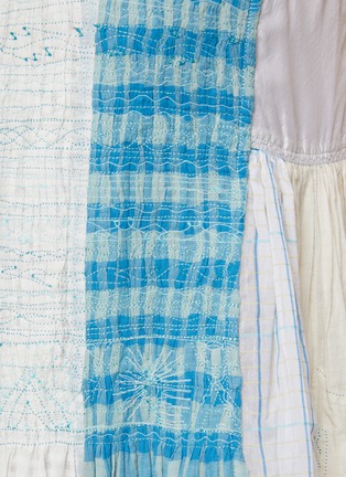  - INJIRI - Chequered Panel Cotton Silk Dress
