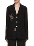 Main View - Click To Enlarge - CONSIDERED OBJECTS - Kiku Embroidered Soft Tailored Kimono Blazer