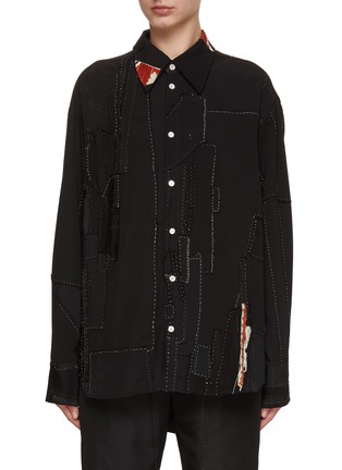 Main View - Click To Enlarge - CONSIDERED OBJECTS - Hand Stitched Kimono Shirt