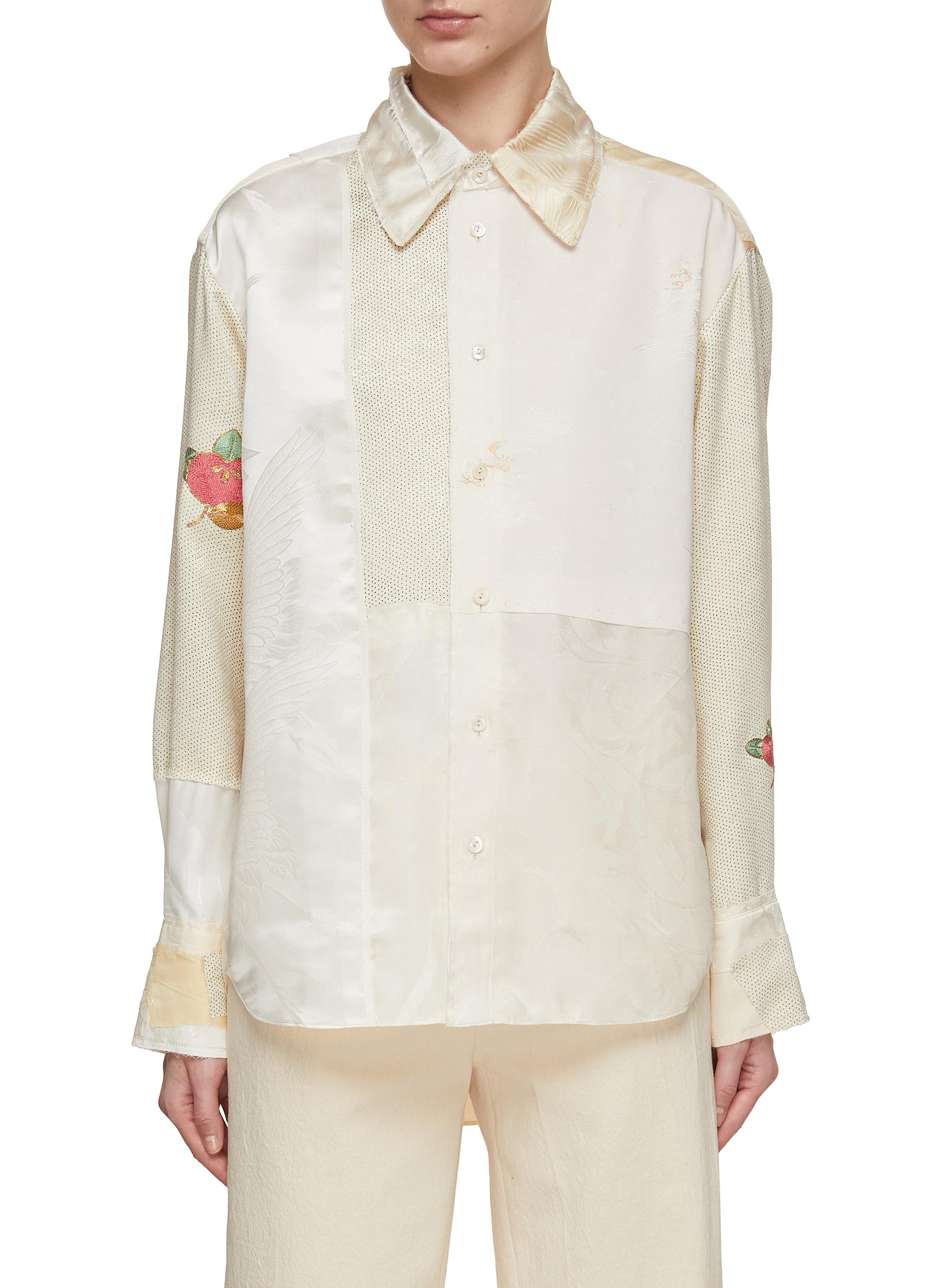 Silk hotsell kimono shirt