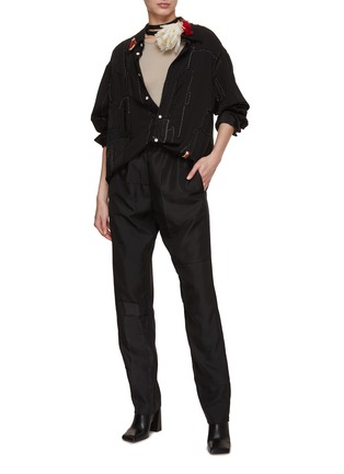 Figure View - Click To Enlarge - CONSIDERED OBJECTS - Patchwork Kimono Joggers