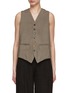 Main View - Click To Enlarge - CONSIDERED OBJECTS - Two-Tone Reversible Waistcoat With Floral Appliqué