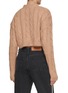 Back View - Click To Enlarge - KIMHĒKIM - Pearl Button Cropped Cotton Knit Cardigan