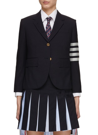 Main View - Click To Enlarge - THOM BROWNE  - Single Breasted 4 Bar Wool Blazer