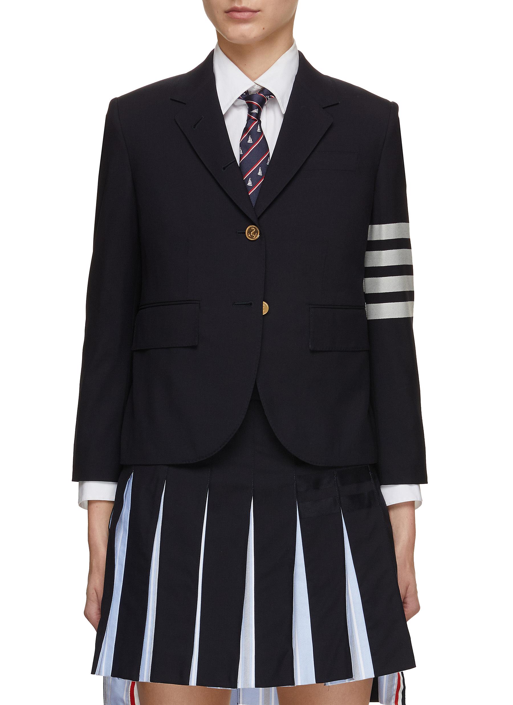 THOM BROWNE | Single Breasted 4 Bar Wool Blazer | Women