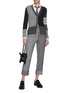 Figure View - Click To Enlarge - THOM BROWNE  - FunMix 4 Bar Cashmere Cardigan