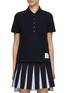 Main View - Click To Enlarge - THOM BROWNE - Logo Patch Cotton Polo Shirt