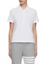 Main View - Click To Enlarge - THOM BROWNE  - Logo Patch Cotton Polo Shirt