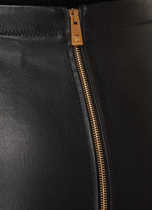  - VERSACE - Back Zip Up Leather Pencil Skirt