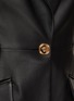  - VERSACE - Gold-Toned Button Leather Blazer