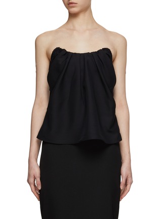 Main View - Click To Enlarge - CO - Wool Blend Ruched Bustier Top
