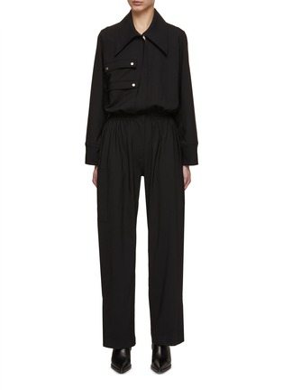 Main View - Click To Enlarge - CO - Flap Collar Zip Up Jumpsuit