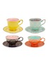Main View - Click To Enlarge - POLSPOTTEN - Grandpa Teacups With Saucers — Set Of 4