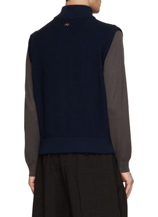 Back View - Click To Enlarge - MISSONI - Zig Zag Motif Quilted Puffer Vest