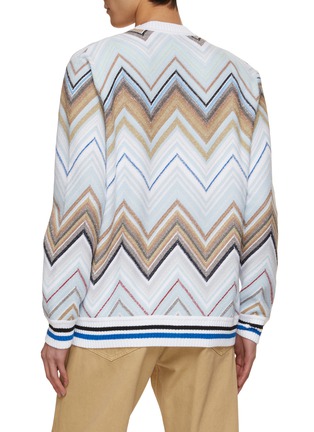 Back View - Click To Enlarge - MISSONI - Zig Zag Jacquard Knitted Cardigan