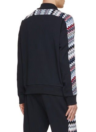 Back View - Click To Enlarge - MISSONI - Chevron Knit Sleeve Tracksuit Jacket