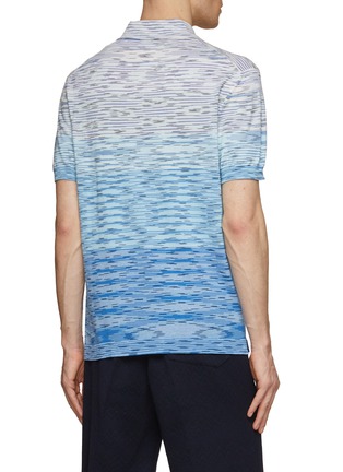 Back View - Click To Enlarge - MISSONI - Space Dye Gradient Short Sleeve Polo Shirt
