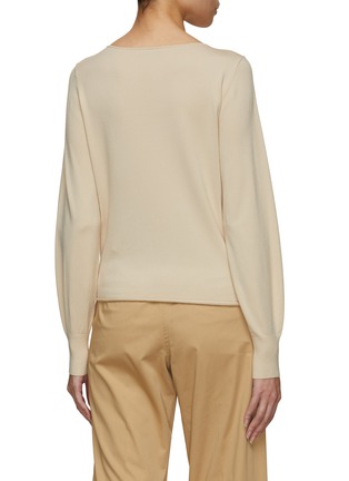 Back View - Click To Enlarge - MARELLA - Gold Ring Knit Top