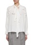 Main View - Click To Enlarge - MARELLA - Ruffled Tie Neck Blouse