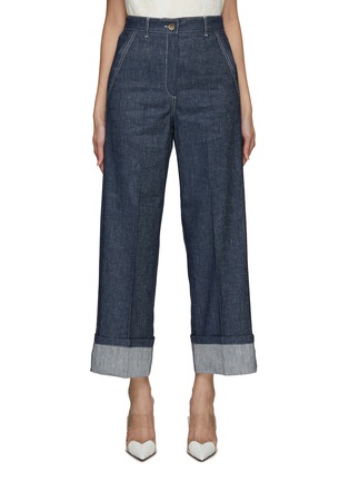 Main View - Click To Enlarge - MARELLA - Straight Cotton Blend Jeans