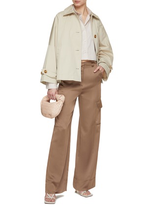 Figure View - Click To Enlarge - MARELLA - Satin Tailored Cargo Pants