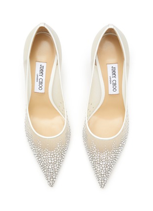 Detail View - Click To Enlarge - JIMMY CHOO - Love 85 Crystal Mesh Pumps