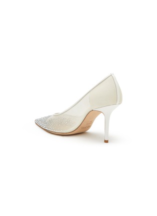 Jimmy Choo Baxen silver glitter vtg WEDGE HEELS champagne 6 bridal white  shoe 37 | eBay