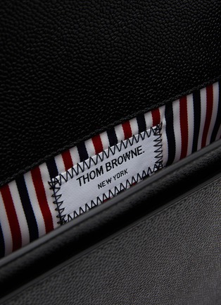Detail View - Click To Enlarge - THOM BROWNE  - Leather Messenger Bag