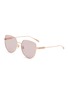 Main View - Click To Enlarge - GUCCI - Metal Geometric Sunglasses