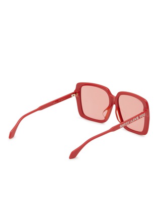 Figure View - Click To Enlarge - GUCCI - Resin Square Sunglasses