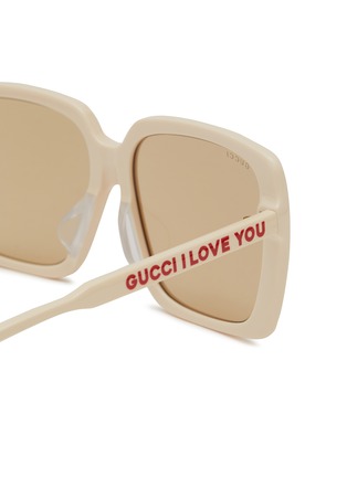 Detail View - Click To Enlarge - GUCCI - Resin Square Sunglasses