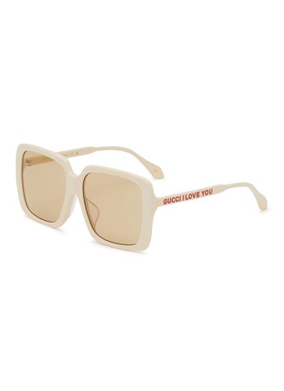 Main View - Click To Enlarge - GUCCI - Resin Square Sunglasses