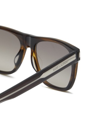 Detail View - Click To Enlarge - SAINT LAURENT - Brown Panthos Acetate Sunglasses