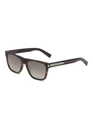 Main View - Click To Enlarge - SAINT LAURENT - Brown Panthos Acetate Sunglasses