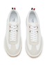 Detail View - Click To Enlarge - THOM BROWNE  - Suede Panel Low Top Sneakers
