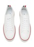 Detail View - Click To Enlarge - THOM BROWNE  - Leather Tennis Sneakers