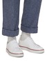 Figure View - Click To Enlarge - THOM BROWNE  - Leather Tennis Sneakers