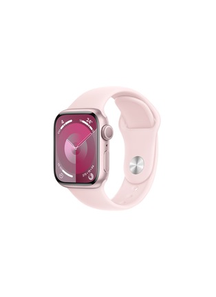 Main View - Click To Enlarge - APPLE - Apple Watch Series 9 GPS — Pink Aluminium Case 41mm/Light Pink Sport Band S/M