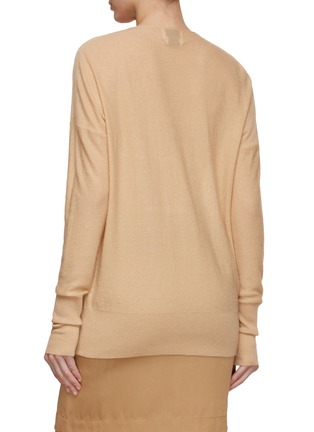 Back View - Click To Enlarge - SA SU PHI - Deep Drape Cashmere Silk Knit Top