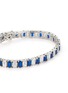 Detail View - Click To Enlarge - CZ BY KENNETH JAY LANE - Cubic Zirconia Emerald Sapphire Rhodium Plated Brass CZ Bracelet