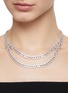 Figure View - Click To Enlarge - CZ BY KENNETH JAY LANE - Cubic Zirconia Rhodium Plated Brass Baguette Pear Necklace