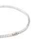 Detail View - Click To Enlarge - CZ BY KENNETH JAY LANE - Cubic Zirconia Rhodium Plated Brass Emerald CZ Tennis Necklace