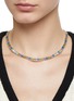 Figure View - Click To Enlarge - CZ BY KENNETH JAY LANE - Cubic Zirconia Rhodium Plated Brass Emerald Tennis Necklace