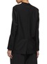 Back View - Click To Enlarge - MM6 MAISON MARGIELA - Lapelless Frayed Edge Blazer